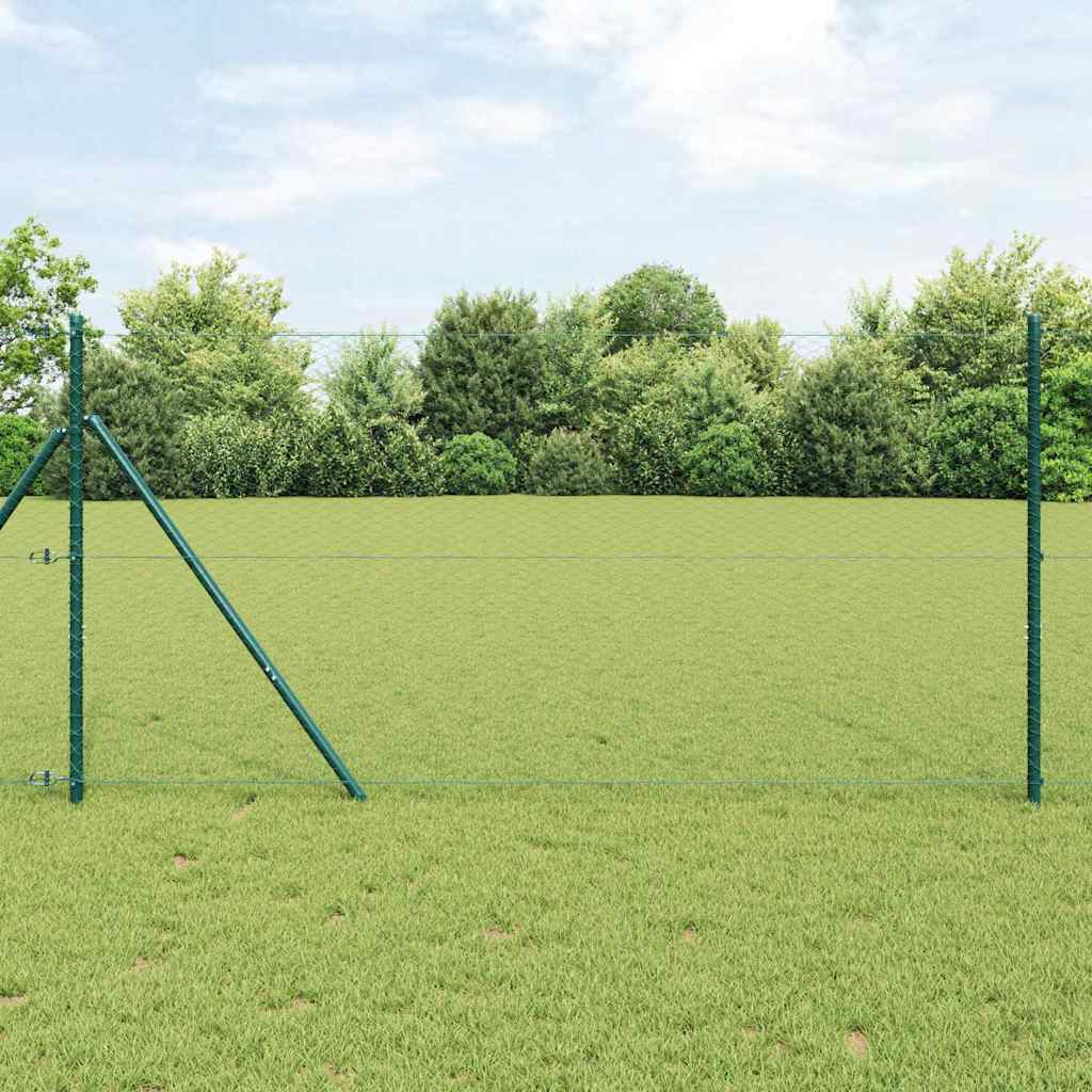 Vidaxl afrasteringspaal groen 10 x 1,2 m (25 mm gaas) staal en pvc
