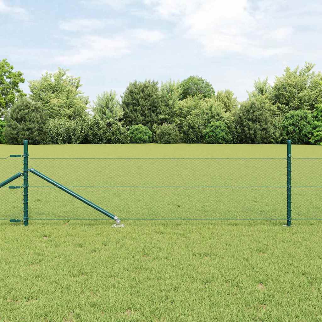 Vidaxl afrasteringspaal groen 10 x 0,5 m (13 mm gaas) staal en pvc