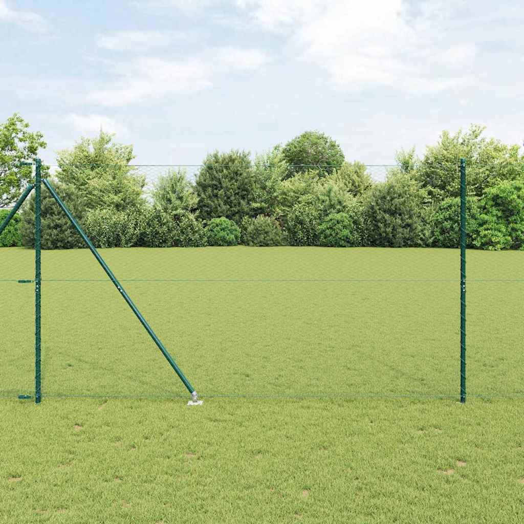 Vidaxl afrasteringspaal groen 10 x 1,5 m (25 mm gaas) staal en pvc