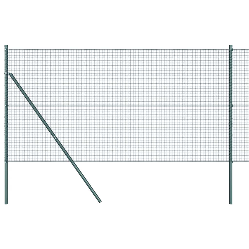 Vidaxl afrasteringspaal groen 10 x 1 m (16 x 16 mm gaas) staal