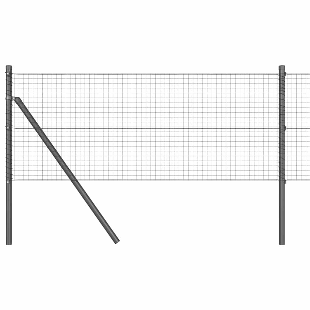 Vidaxl afrasteringspaal grijs 25 x 0,4 m (25 x 25 mm gaas)