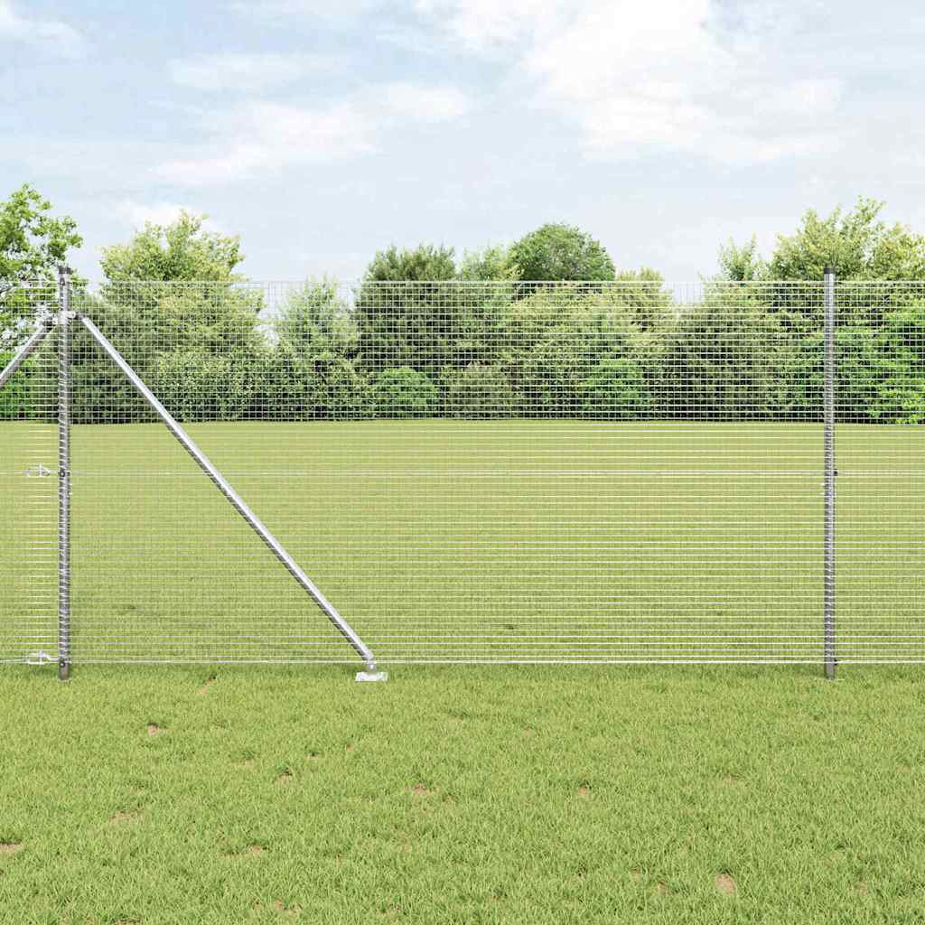 Vidaxl afrasteringspaal zilver 10 x 1,2 m (19 x 19 mm gaas) staal