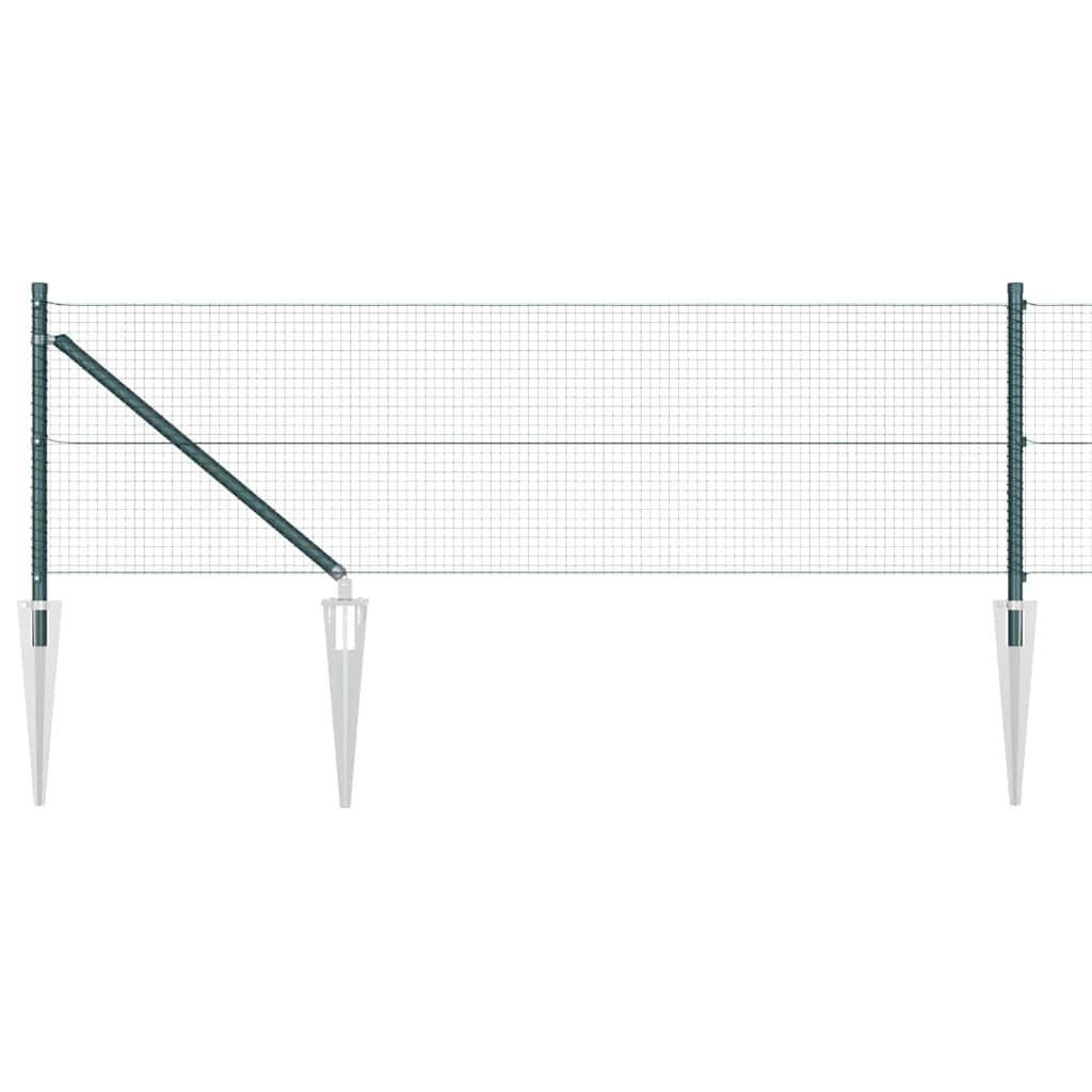 Vidaxl afrasteringspaal groen 10 x 0,5 m (19 x 19 mm gaas) staal