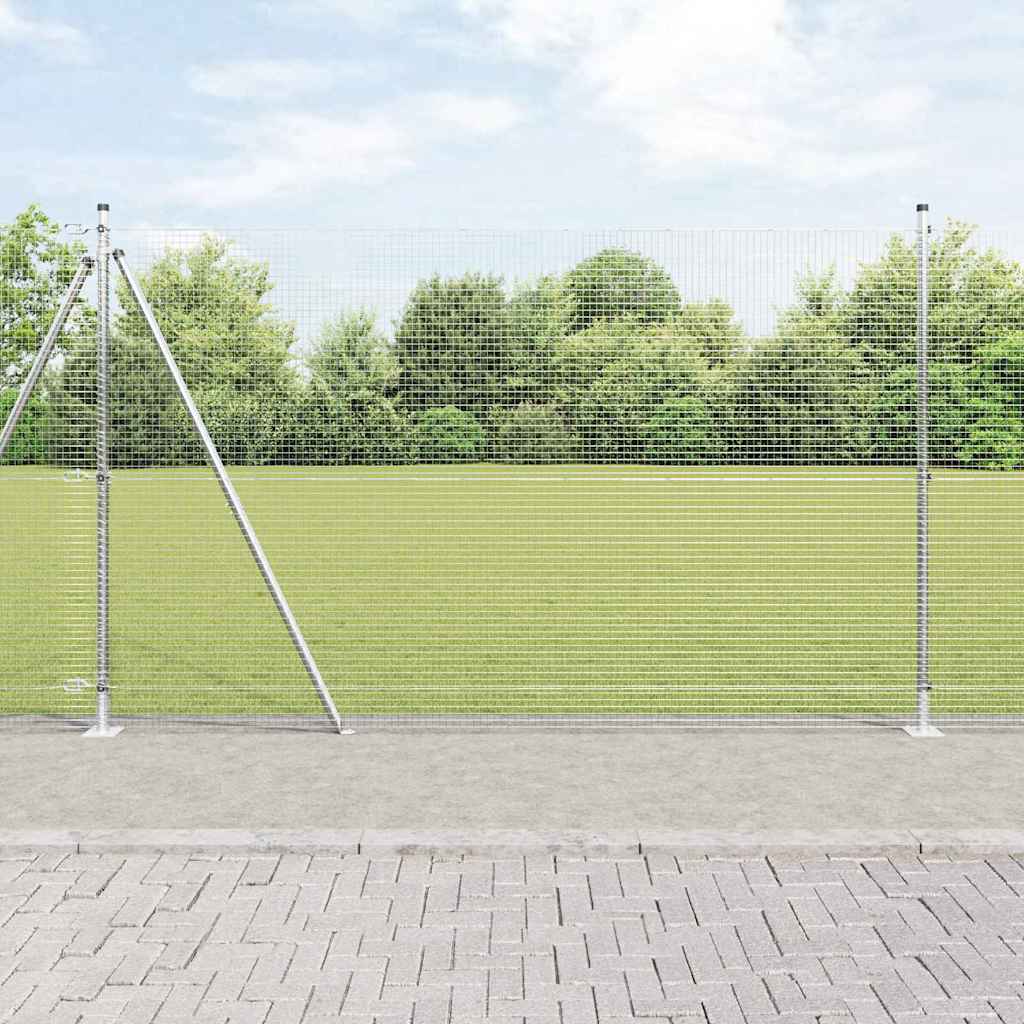 Vidaxl afrasteringspaal zilver 10 x 1,4 m (19 x 19 mm gaas) staal