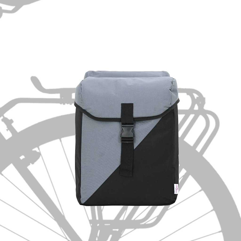 Vidaxl fietstas grijs en zwart 31.5 x 15.5 x 40 cm polyester
