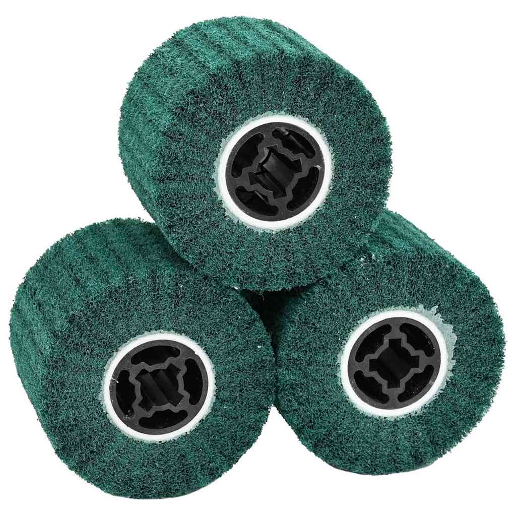 Vidaxl schuurrollen 3 pcs groen 12 x 12 x 10 cm synthetische vezel