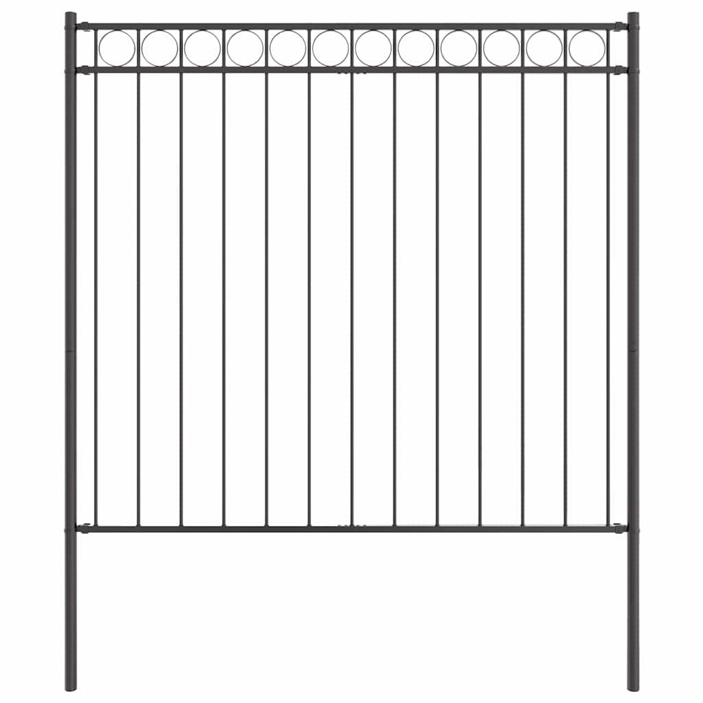 Vidaxl hecelement grijs 170 x 200 cm staal