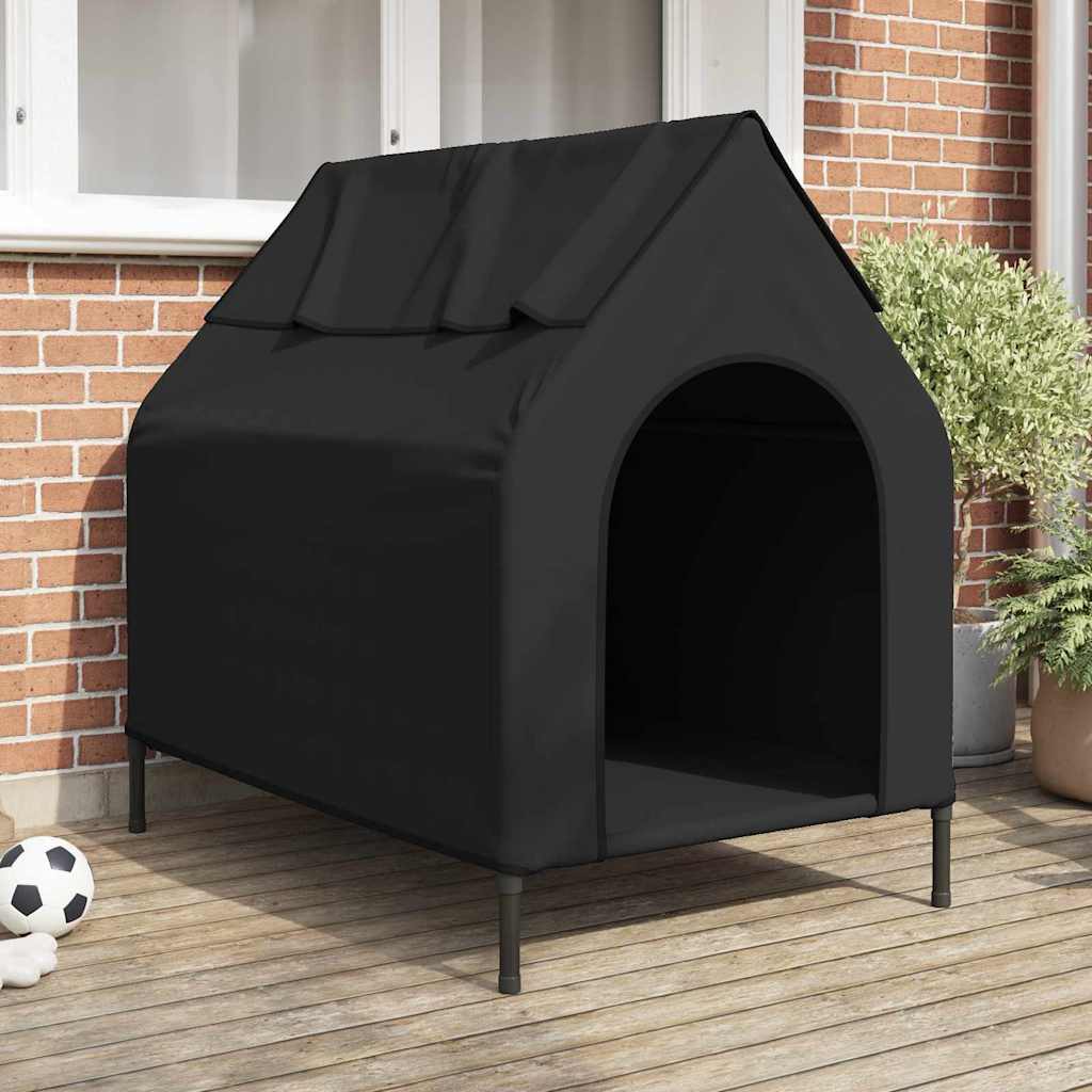 Vidaxl huis voor huisdieren zwart 110 x 75 x 90 cm staal