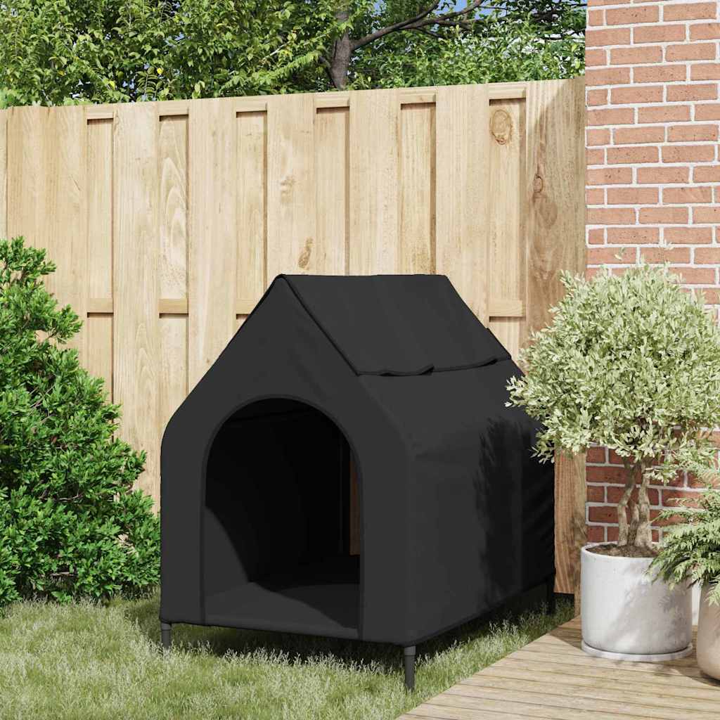 Vidaxl huis voor huisdieren zwart 110 x 75 x 90 cm staal