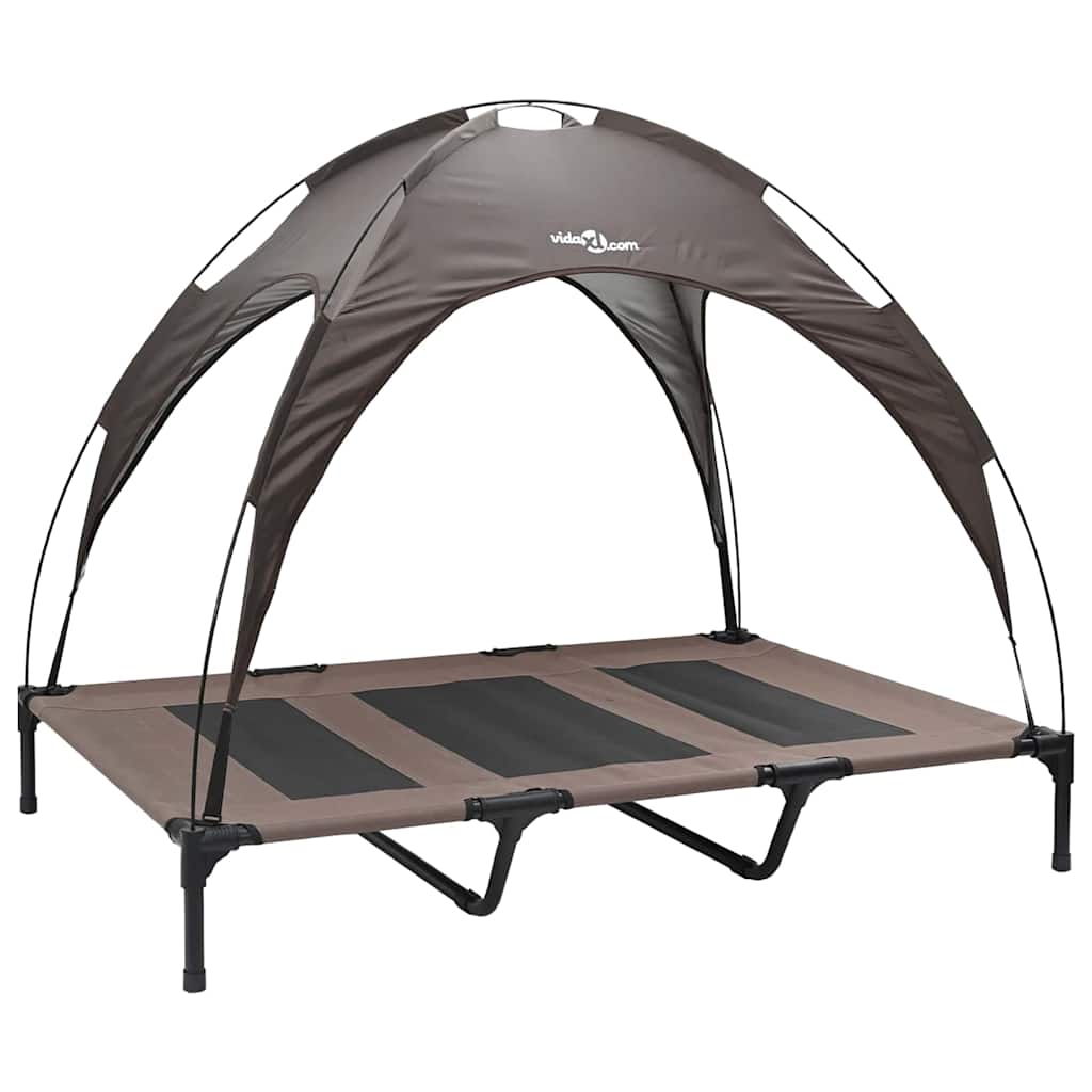 Vidaxl hondenbed bruin 122 x 93 x 106,5 cm staal