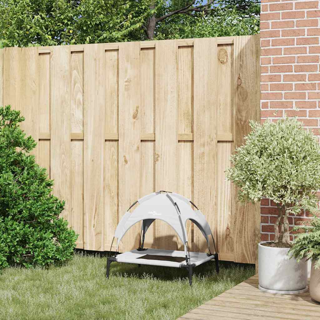 Vidaxl hondenbed zilvergrijs 62 x 48 x 61 cm staal