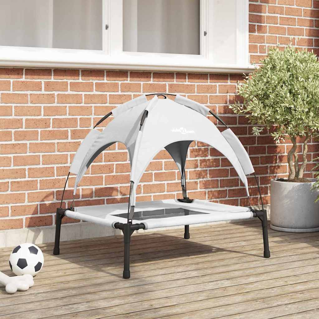 Vidaxl hondenbed zilvergrijs 76 x 62 x 70,5 cm staal