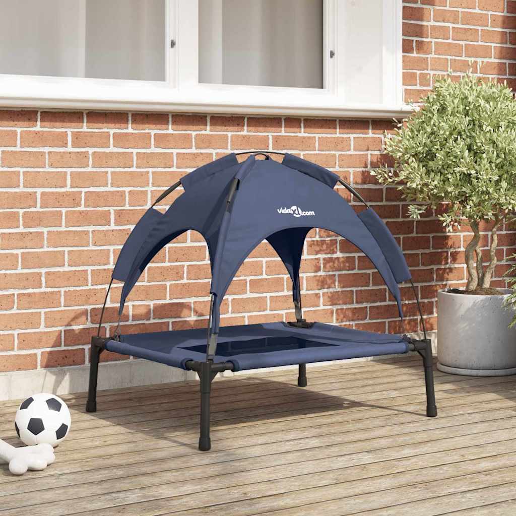 Vidaxl hondenbed marineblauw 76 x 62 x 70,5 cm staal