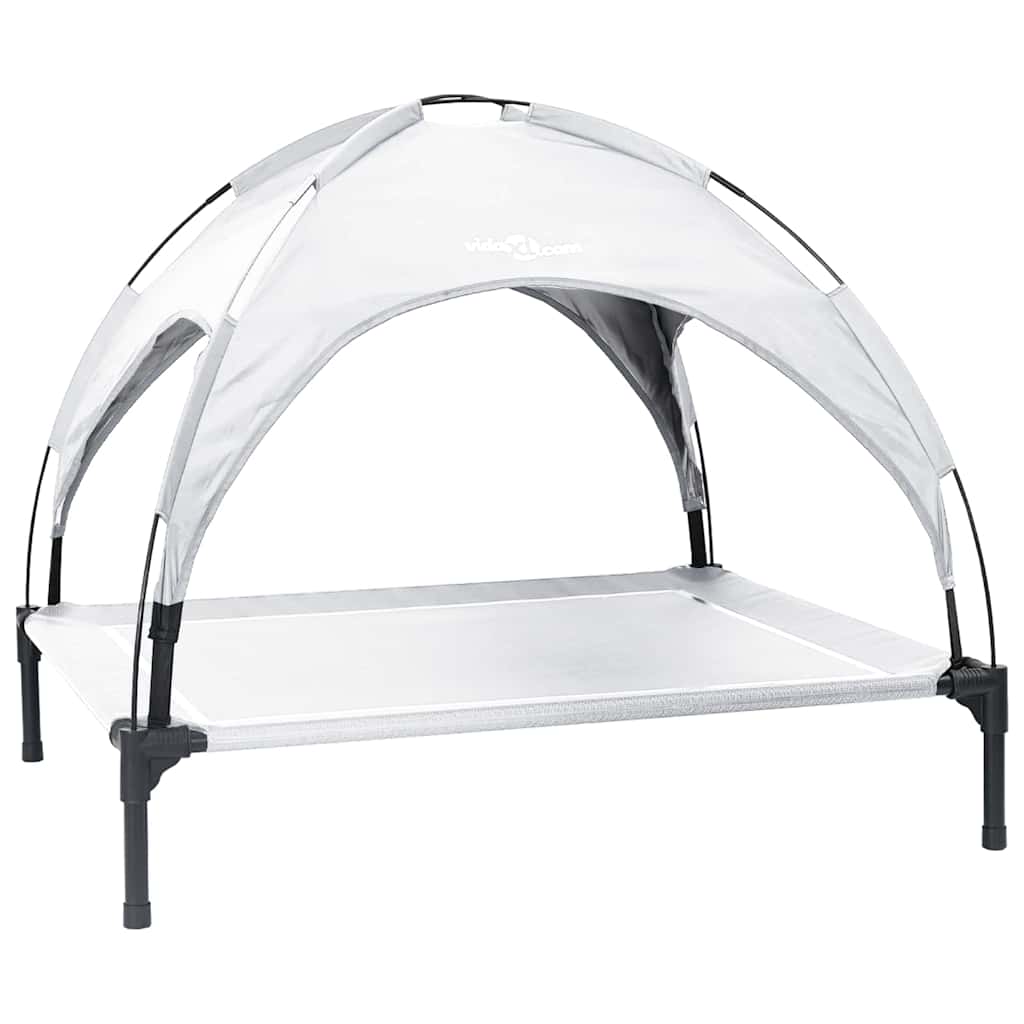 Vidaxl hondenbed zilvergrijs 104 x 86 x 84,5 cm staal