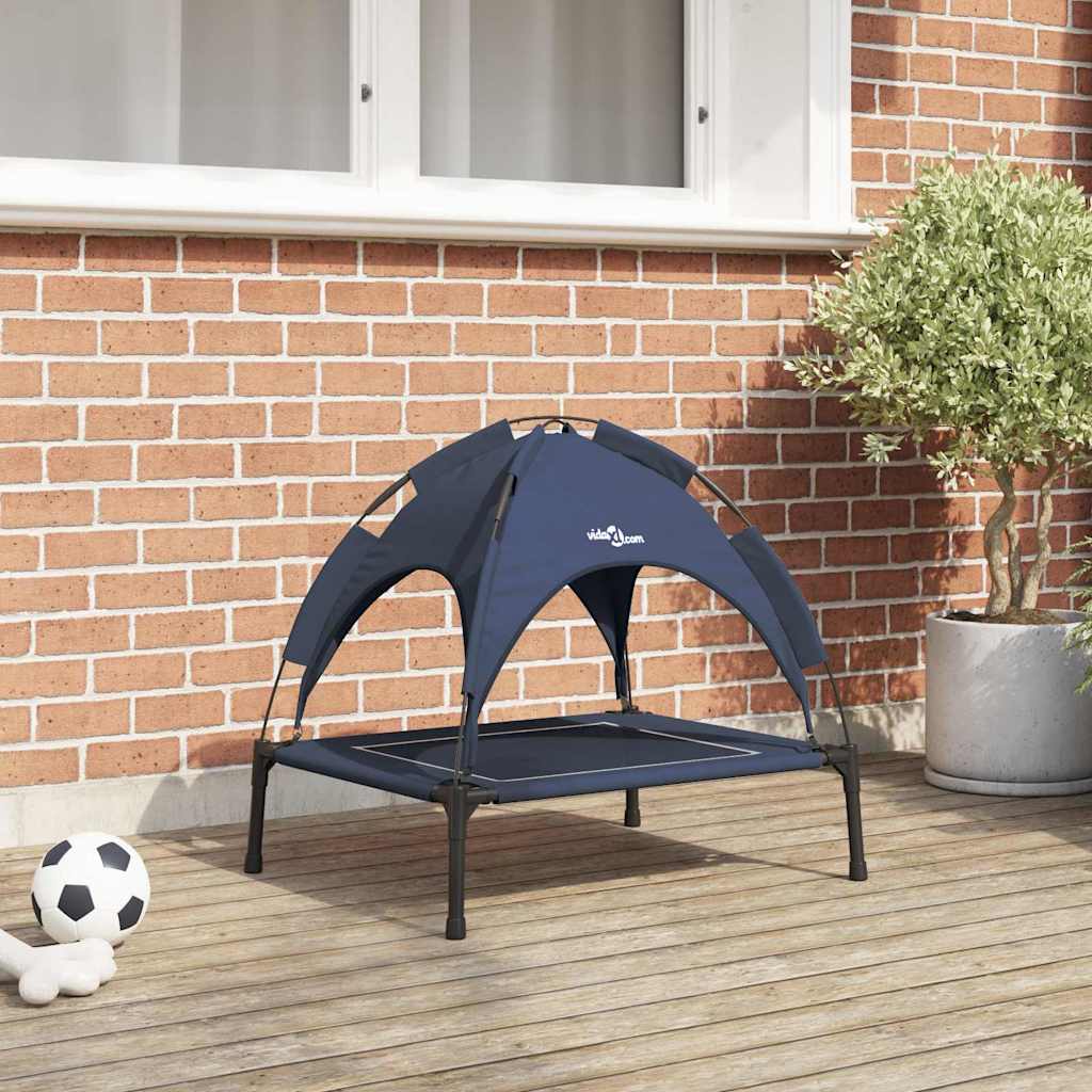 Vidaxl hondenbed marineblauw 63 x 49,5 x 60 cm staal