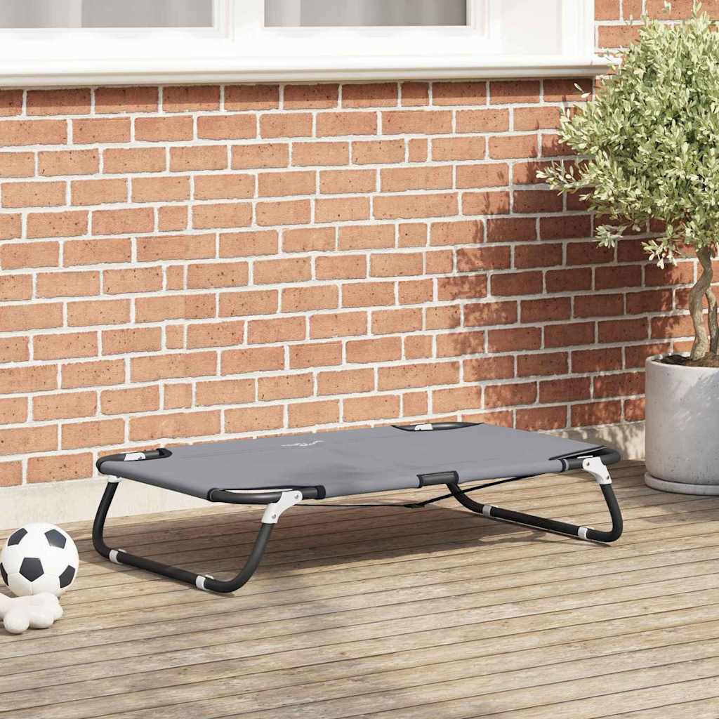 Vidaxl hondenbed lichtgrijs 80 x 55 x 18 cm staal