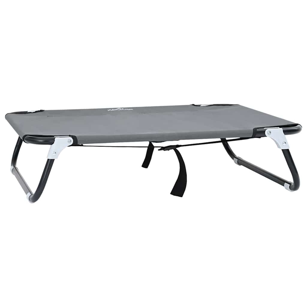 Vidaxl hondenbed lichtgrijs 80 x 55 x 18 cm staal