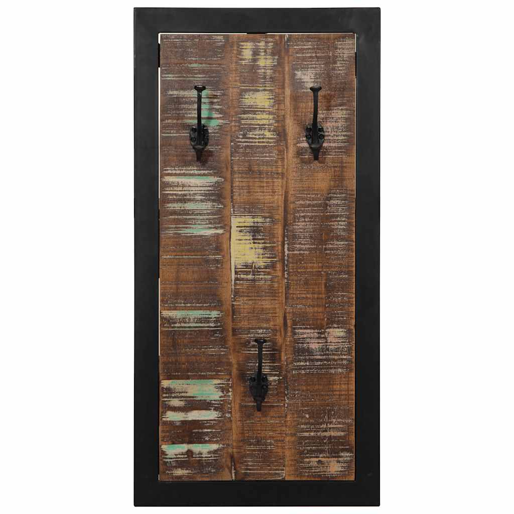 Vidaxl kapstok 40x2x80 cm massief gerecycled hout meerkleurig