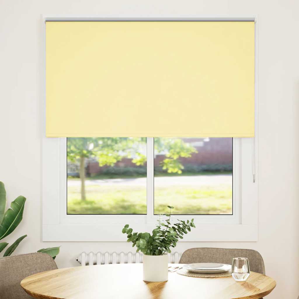 Vidaxl rolgordijn verduisterend 140x175 cm stofbreedte 136,6 cm geel