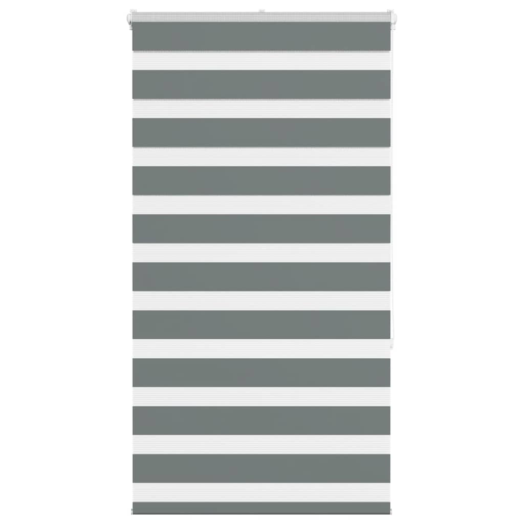 Vidaxl zebra rolgordijn 90x150 cm stofbreedte 85,9 cm donkergrijs
