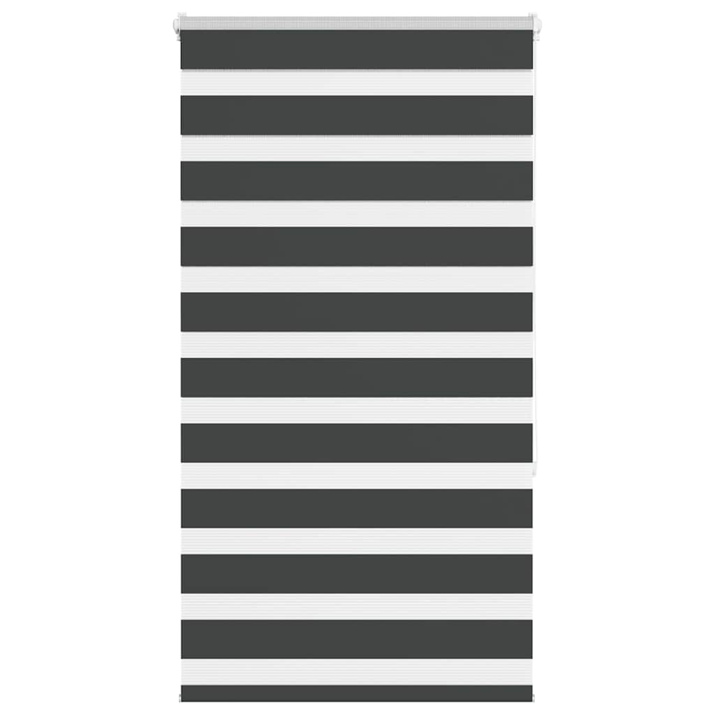 Vidaxl zebra rolgordijn 90x150 cm stofbreedte 85,9 cm zwart
