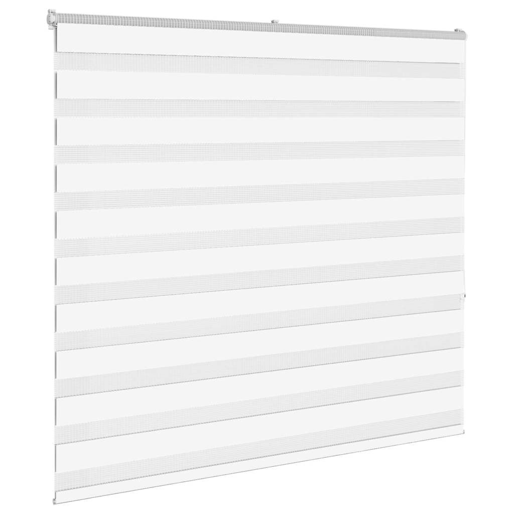 Vidaxl zebra rolgordijn 165x150 cm stofbreedte 160,9cm polyester wit