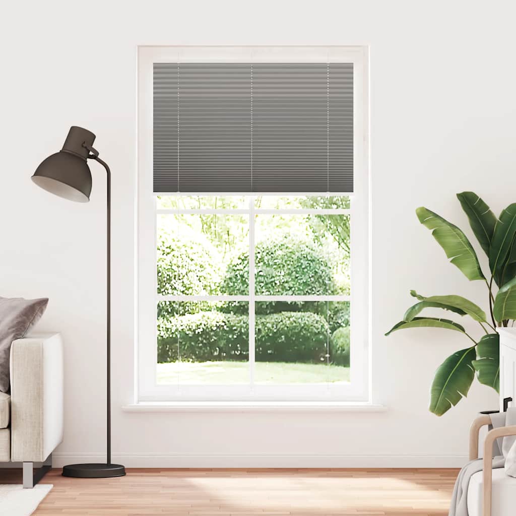 Vidaxl plissé rolgordijn 115x200 cm stofbreedte 114,4 cm antraciet