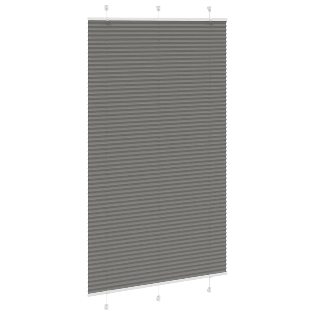 Vidaxl plissé rolgordijn 115x200 cm stofbreedte 114,4 cm antraciet