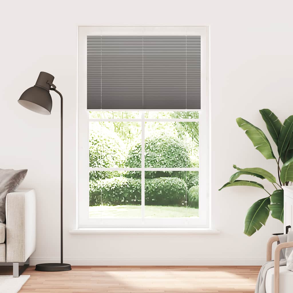 Vidaxl plissé rolgordijn 120x200 cm stofbreedte 119,4 cm antraciet