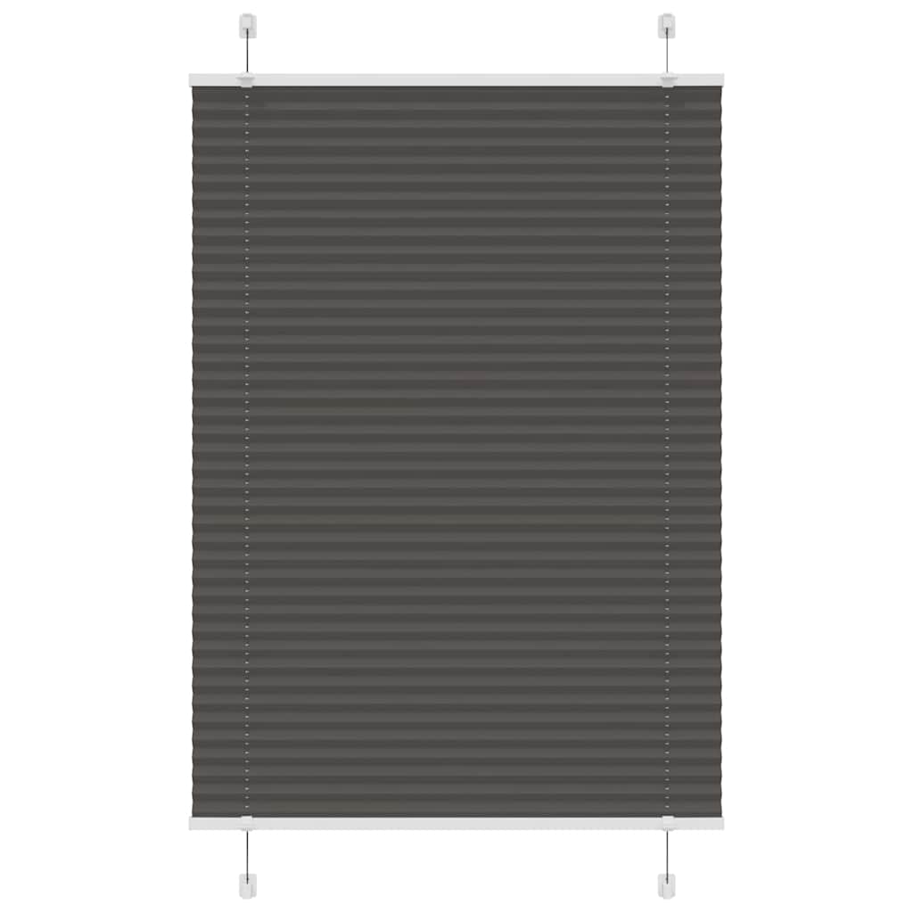 Vidaxl plissé rolgordijn 90x100 cm stofbreedte 89,4 cm polyester zwart