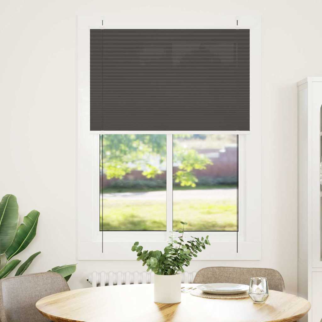 Vidaxl plissé rolgordijn 90x100 cm stofbreedte 89,4 cm polyester zwart