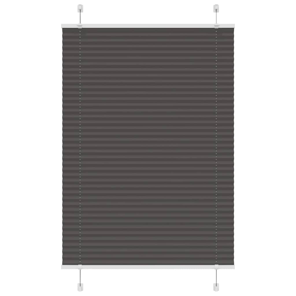 Vidaxl plissé rolgordijn 95x150 cm stofbreedte 94,4 cm polyester zwart