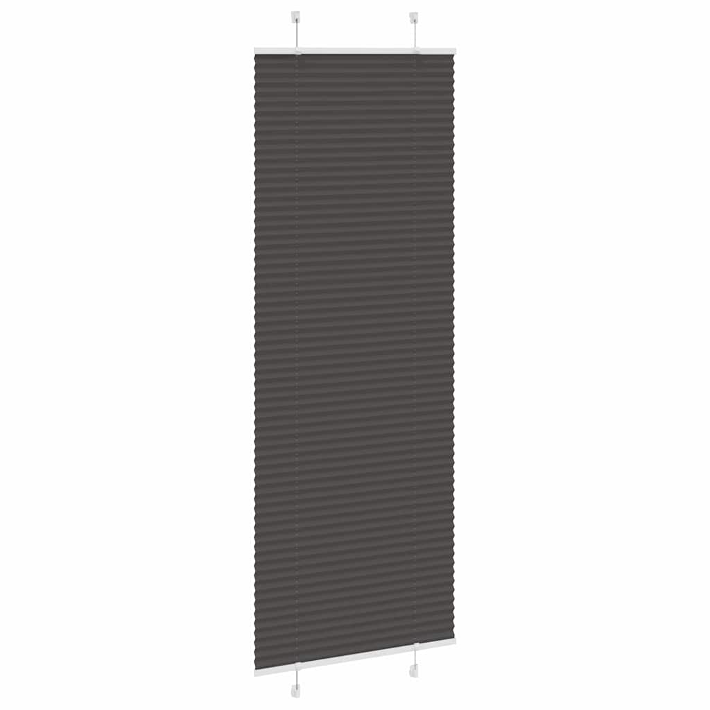 Vidaxl plissé rolgordijn 80x200 cm stofbreedte 79,4 cm polyester zwart