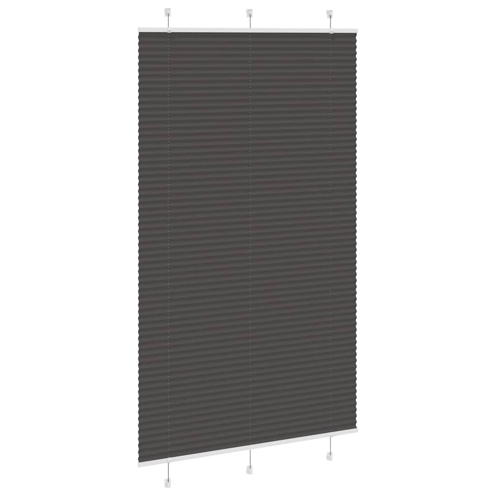 Vidaxl plissé rolgordijn 115x200cm stofbreedte 114,4cm polyester zwart