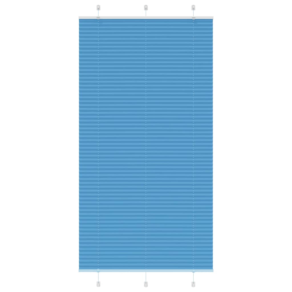Vidaxl plissé rolgordijn 110x200cm stofbreedte 109,4cm polyester blauw