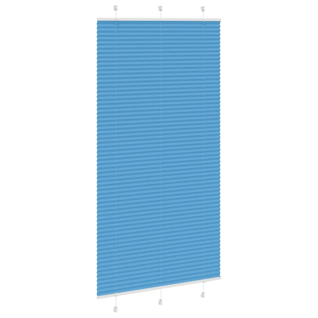 Vidaxl plissé rolgordijn 110x200cm stofbreedte 109,4cm polyester blauw