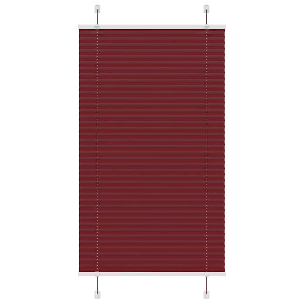 Vidaxl plissé rolgordijn 70x100 cm stofbreedte 69,4 cm bordeauxrood