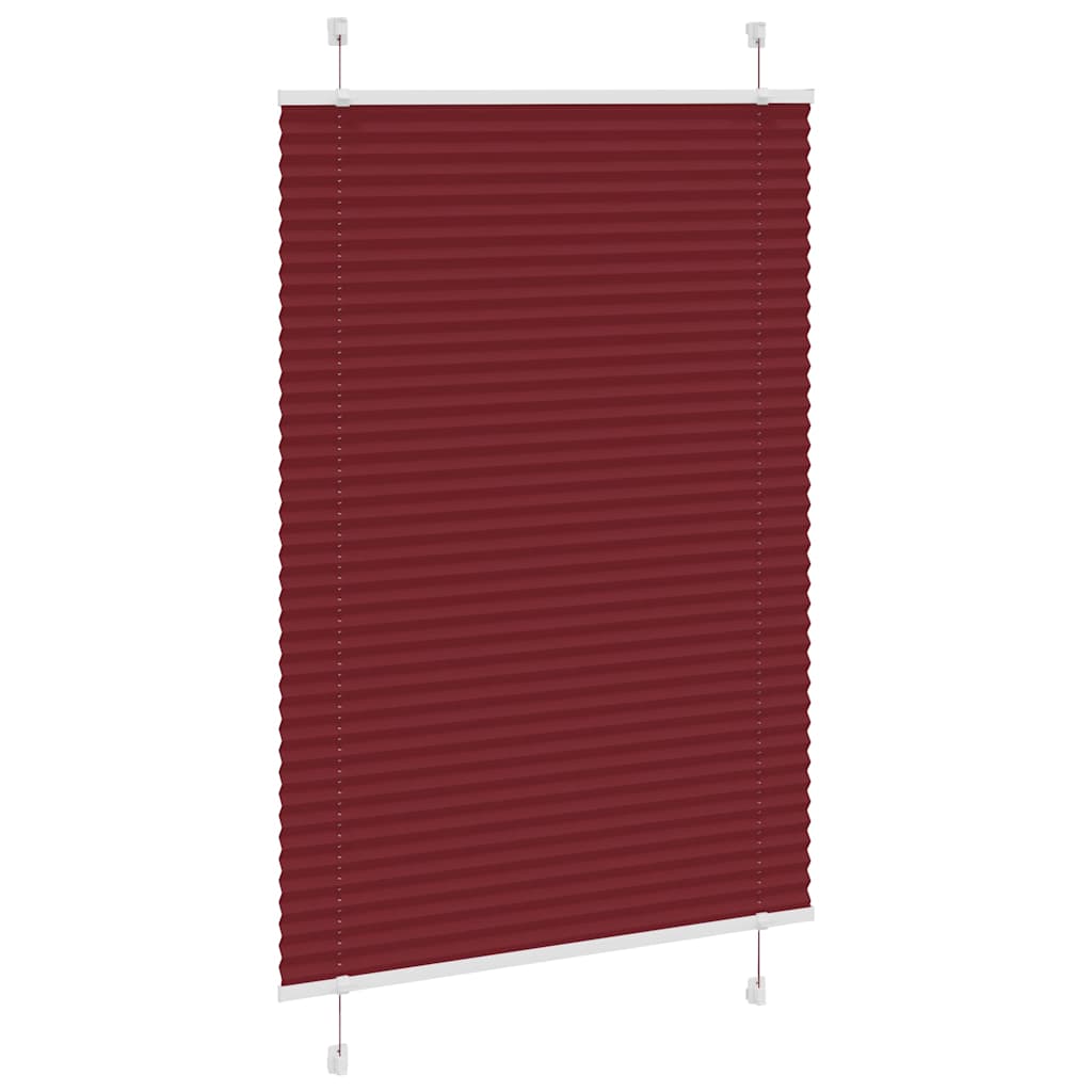 Vidaxl plissé rolgordijn 85x100 cm stofbreedte 84,4 cm bordeauxrood