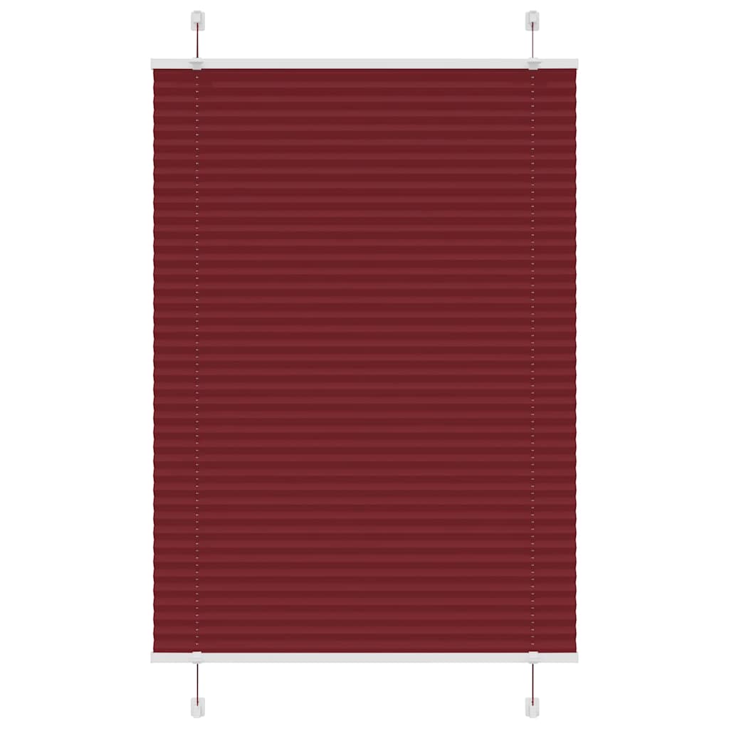 Vidaxl plissé rolgordijn 85x150 cm stofbreedte 84,4 cm bordeauxrood