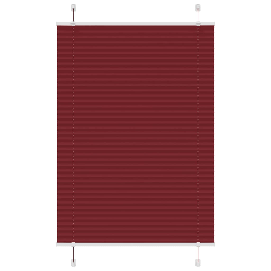 Vidaxl plissé rolgordijn 90x150 cm stofbreedte 89,4 cm bordeauxrood
