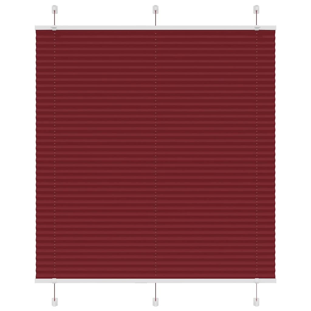 Vidaxl plissé rolgordijn 115x150cm stofbreedte 114,4cm bordeauxrood