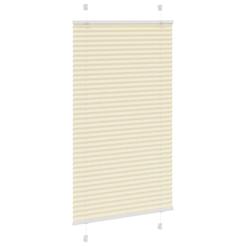 Vidaxl plissé rolgordijn 80x150 cm stofbreedte 79,4 cm polyester crème