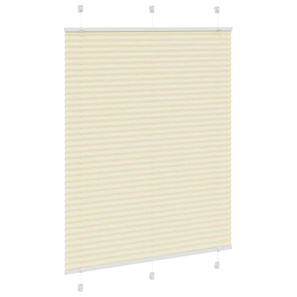 Vidaxl plissé rolgordijn 110x150cm stofbreedte 109,4cm polyester crème