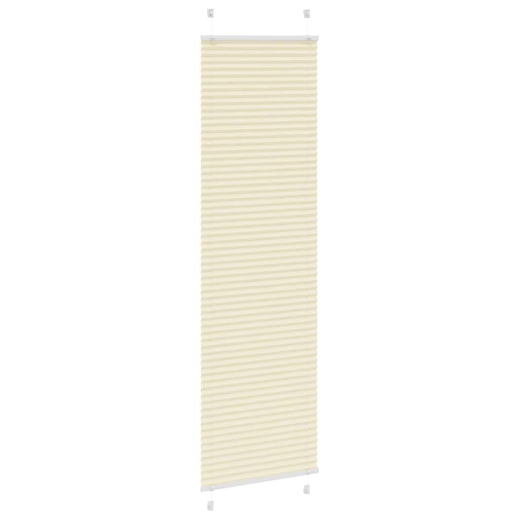 Vidaxl plissé rolgordijn 60x200 cm stofbreedte 59,4 cm polyester crème