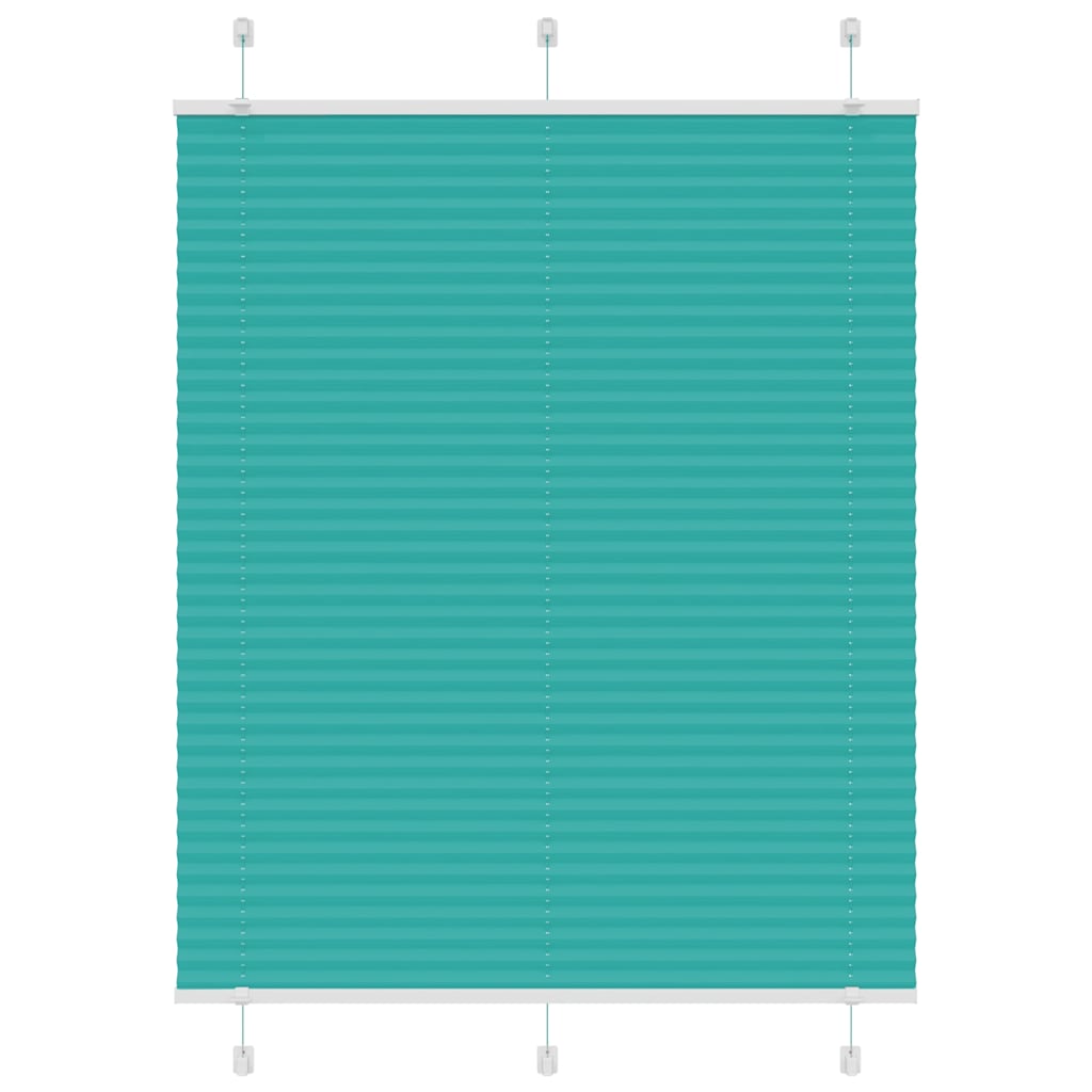 Vidaxl plissé rolgordijn 105x100 cm stofbreedte 104,4cm petrol groen