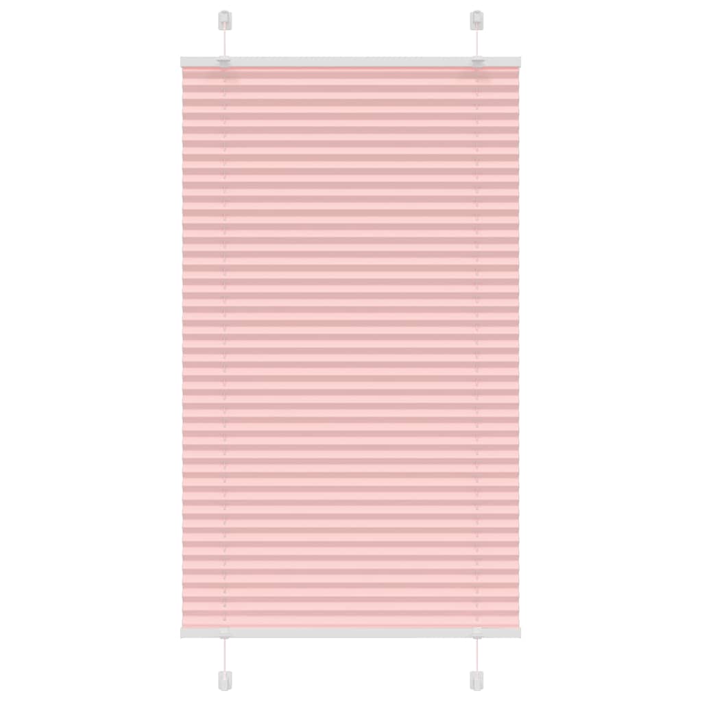 Vidaxl plissé rolgordijn 75x100 cm stofbreedte 74,4 cm polyester roze