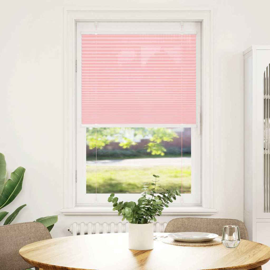 Vidaxl plissé rolgordijn 75x100 cm stofbreedte 74,4 cm polyester roze