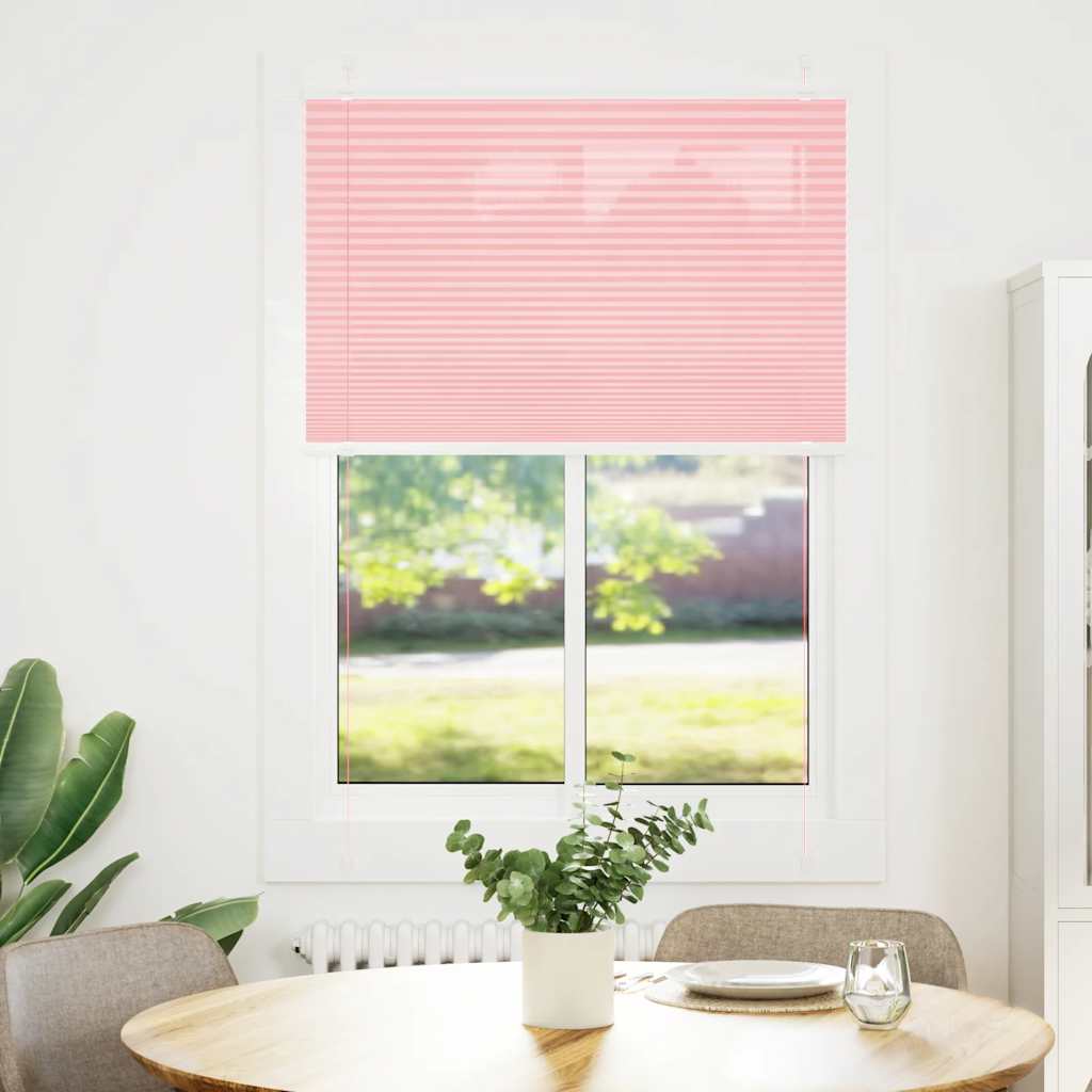Vidaxl plissé rolgordijn 90x100 cm stofbreedte 89,4 cm polyester roze
