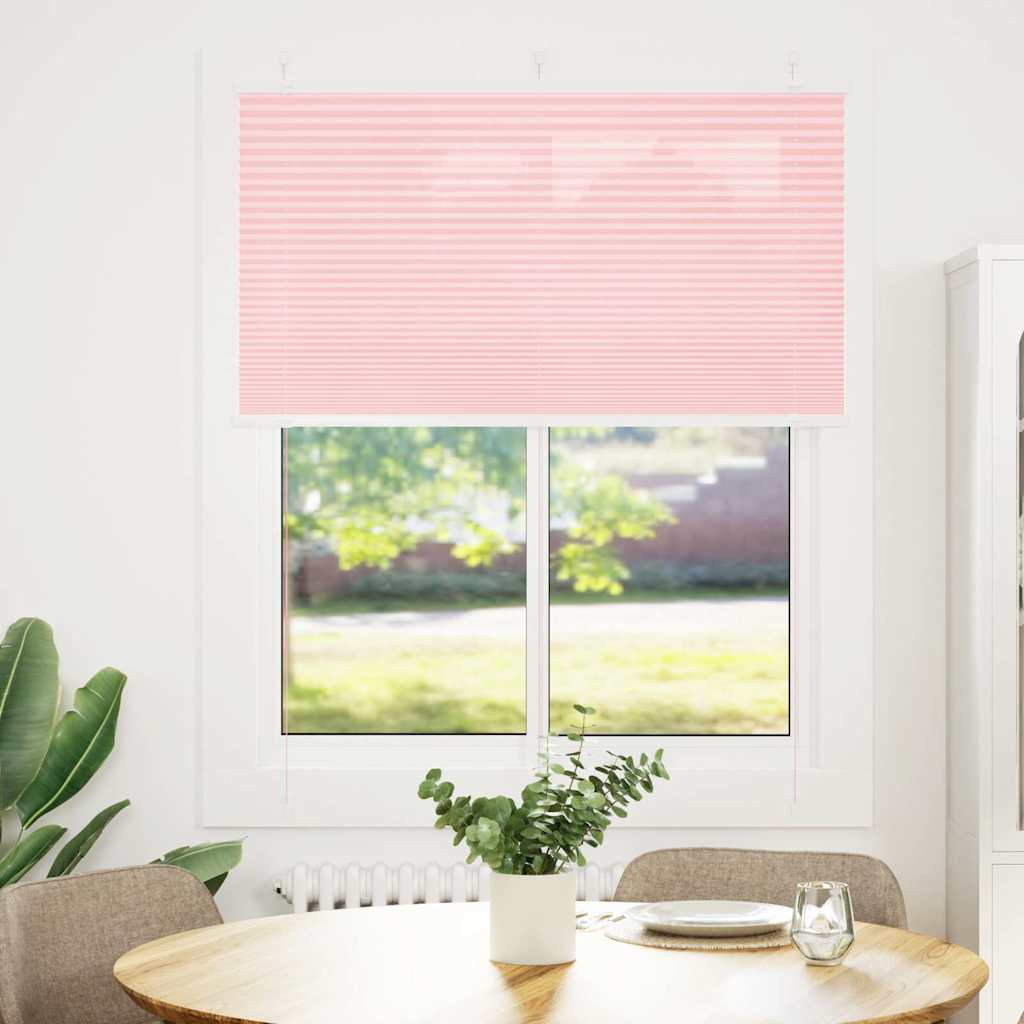 Vidaxl plissé rolgordijn 110x150cm stofbreedte 109,4cm polyester roze