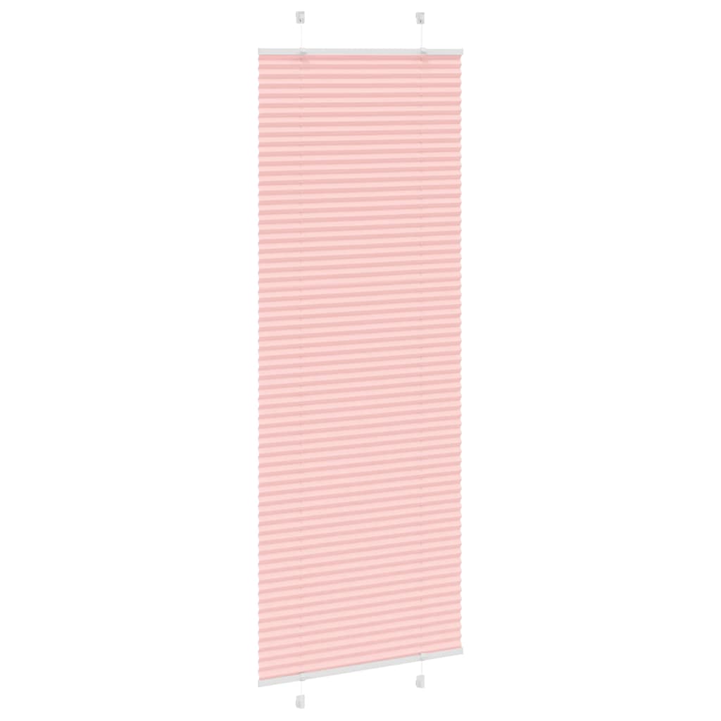 Vidaxl plissé rolgordijn 80x200 cm stofbreedte 79,4 cm polyester roze